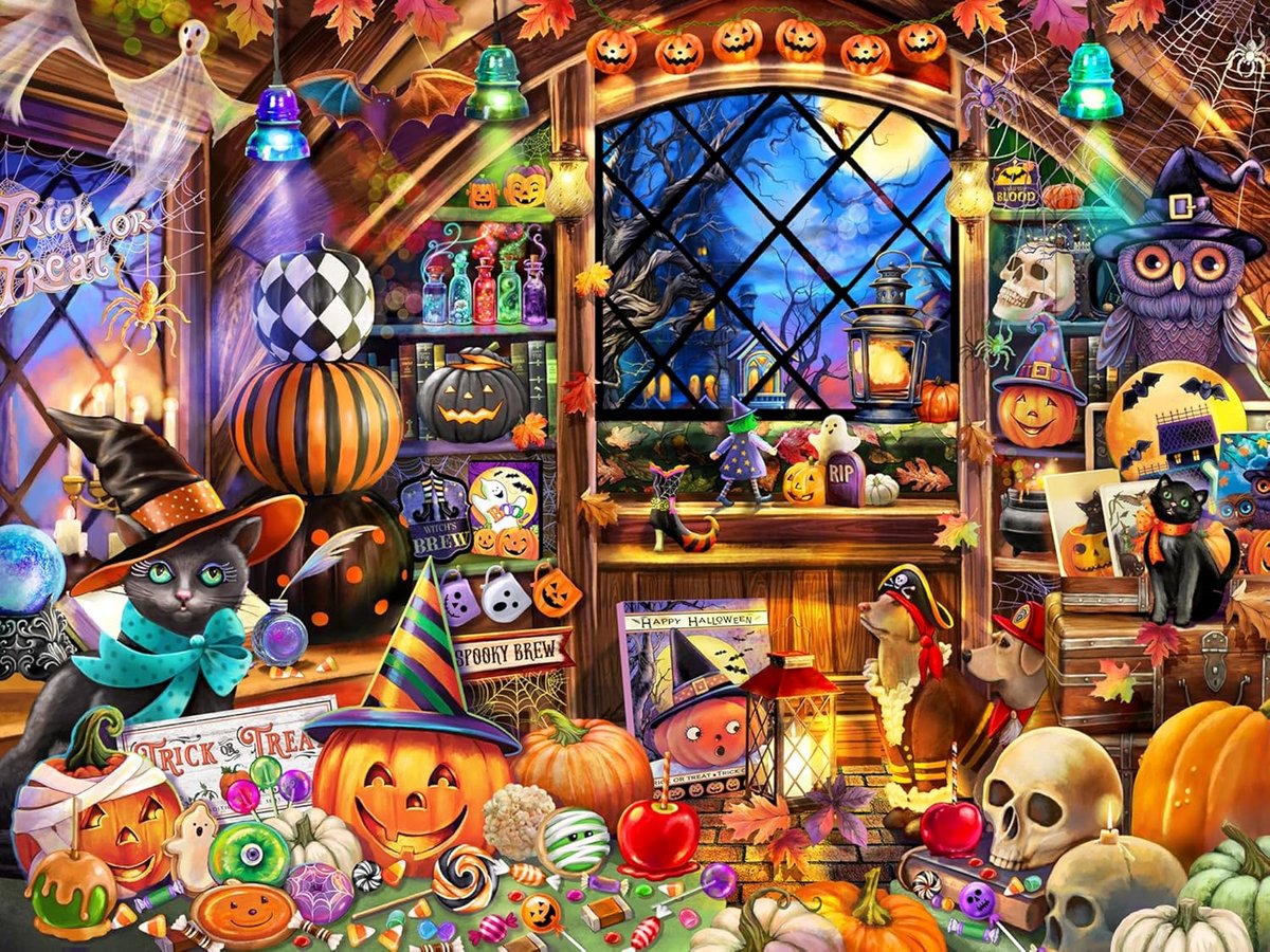 Halloween Legpuzzel 550 Stukken met Grote Stukken - 61 x 46 cm