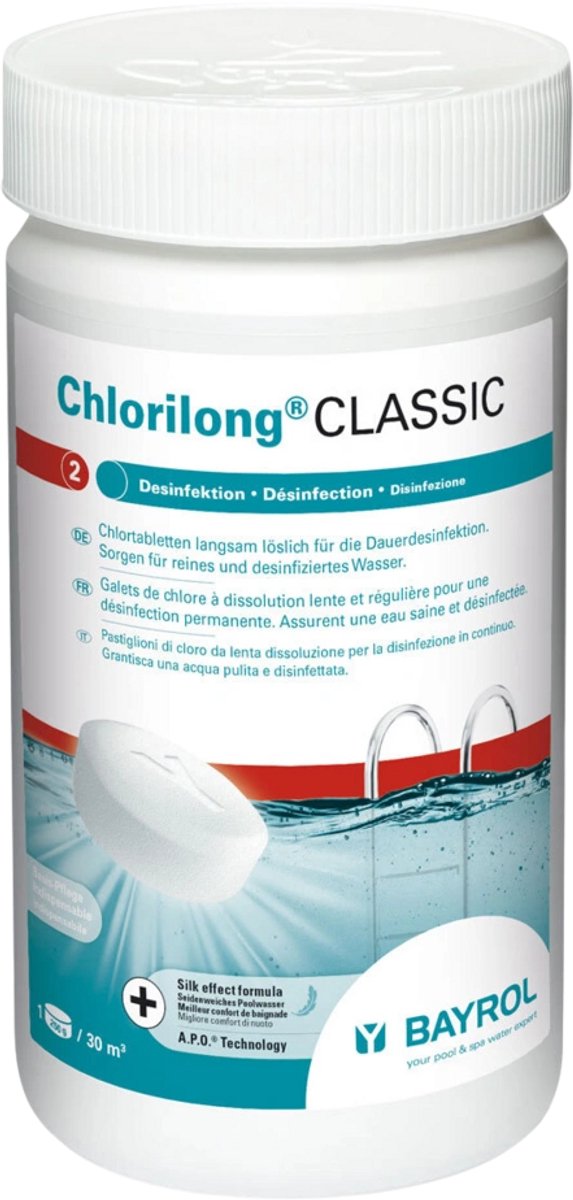 Chlorilong® - Classic 1,25 kg bus - long lasting - Constante afgifte