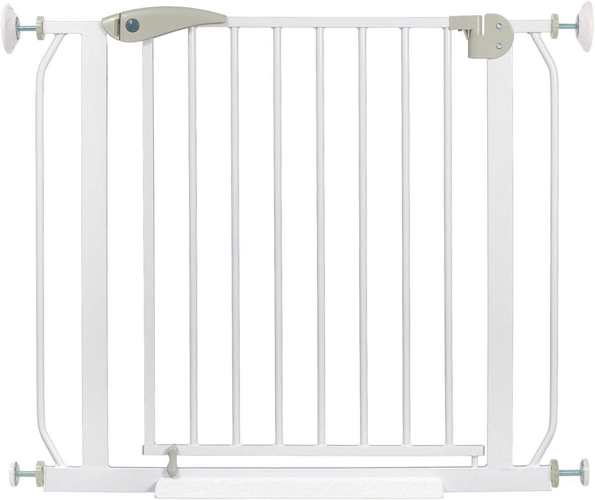 XXL Traphekje - Deurbeveiliging Baby - Kindveiligheid Thuis - Automatische Sluiting - 85-95 cm - Wit-grijs