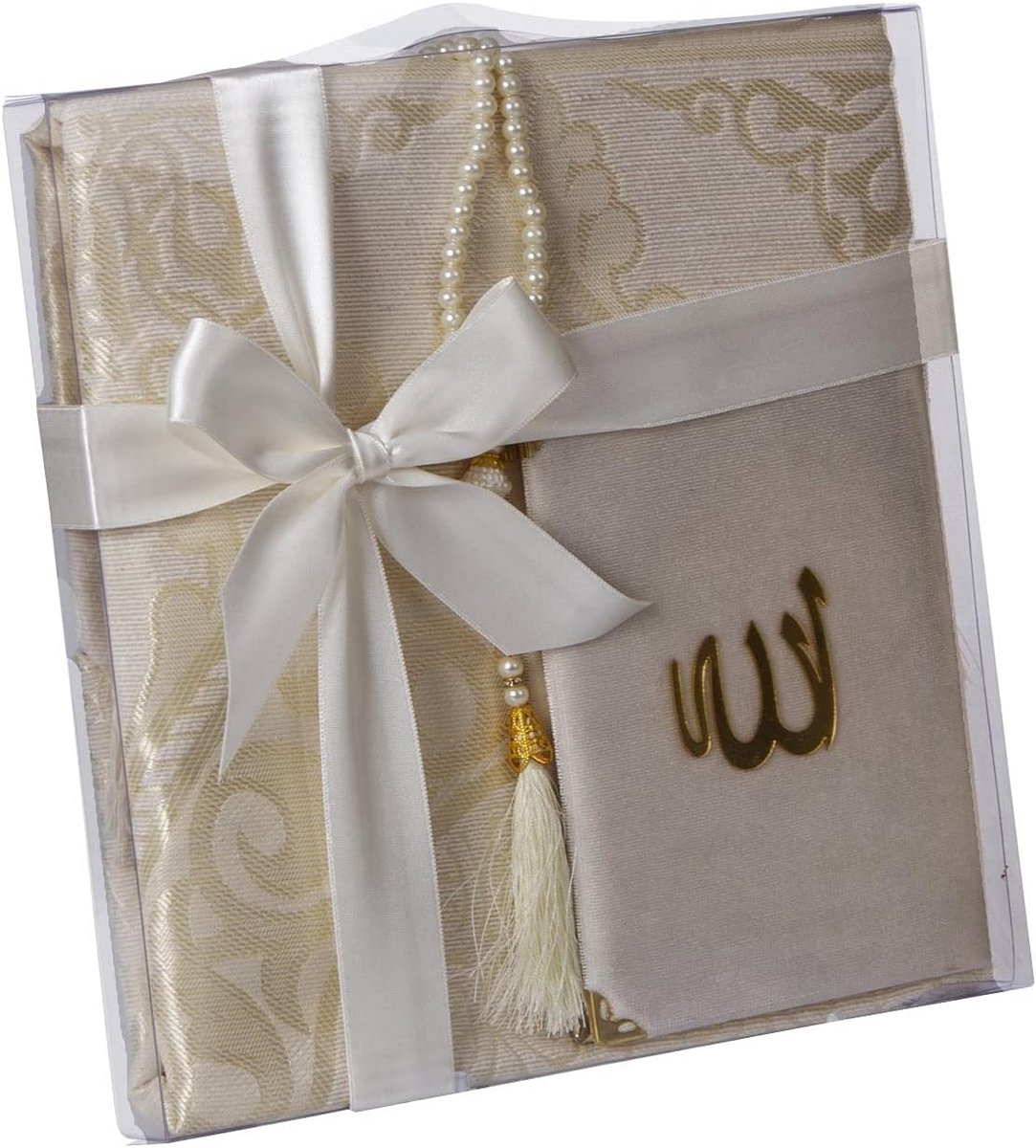 Islamitische Cadeauset - Moslim geschenken - Spirituele beleving - Gemaakt in Turkije - 110x70cm - Wit
