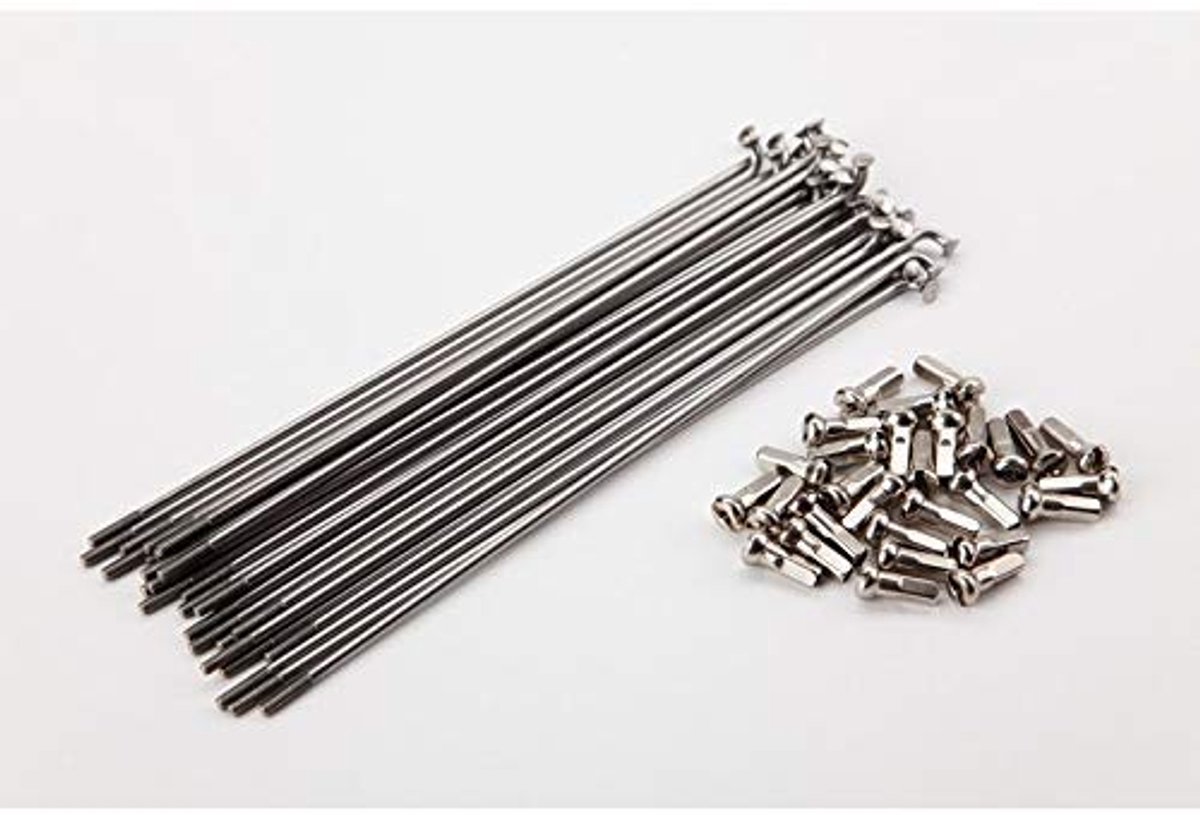 Spaakset Fiets - Wielonderdeel - Fietsreparatie - Voor dynamo voorwiel - 16 Inch - Zilver