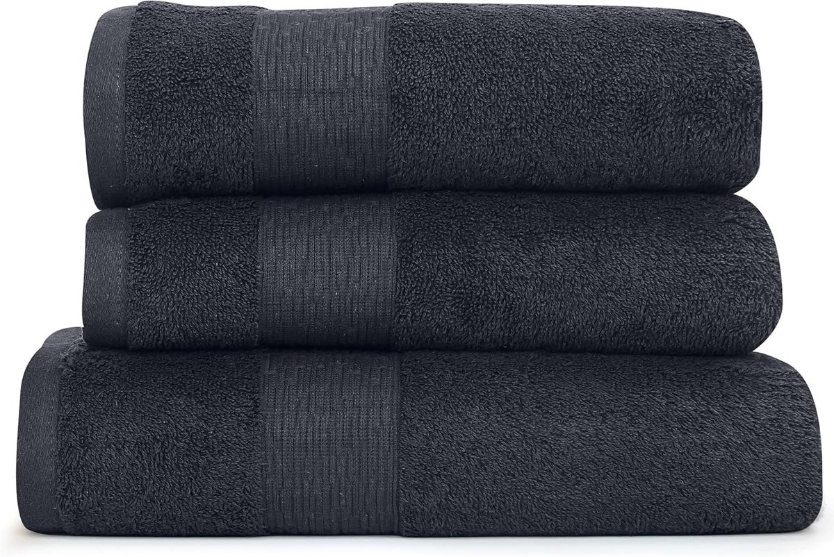 Handdoekenset 3-delig - Badlinnen Katoen - Badkamer Comfort - Hoog Absorptievermogen - 100