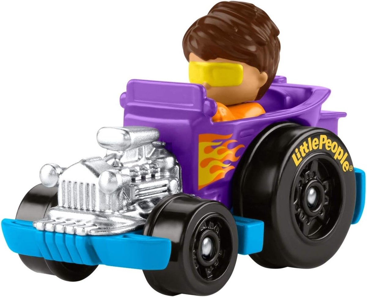 Speelgoedauto - Loopauto - Kinderavonturen - Ingebouwd figuurtje - 45 x 876 cm - Blauw paars