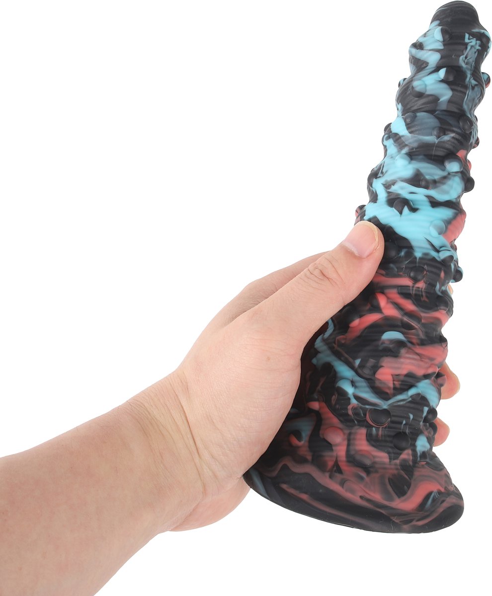 Banoch | Dildo siliconen "Grafitti nubs" | 20.5 cm | ∅ 3.2 cm | fantasy monster | Zuignap