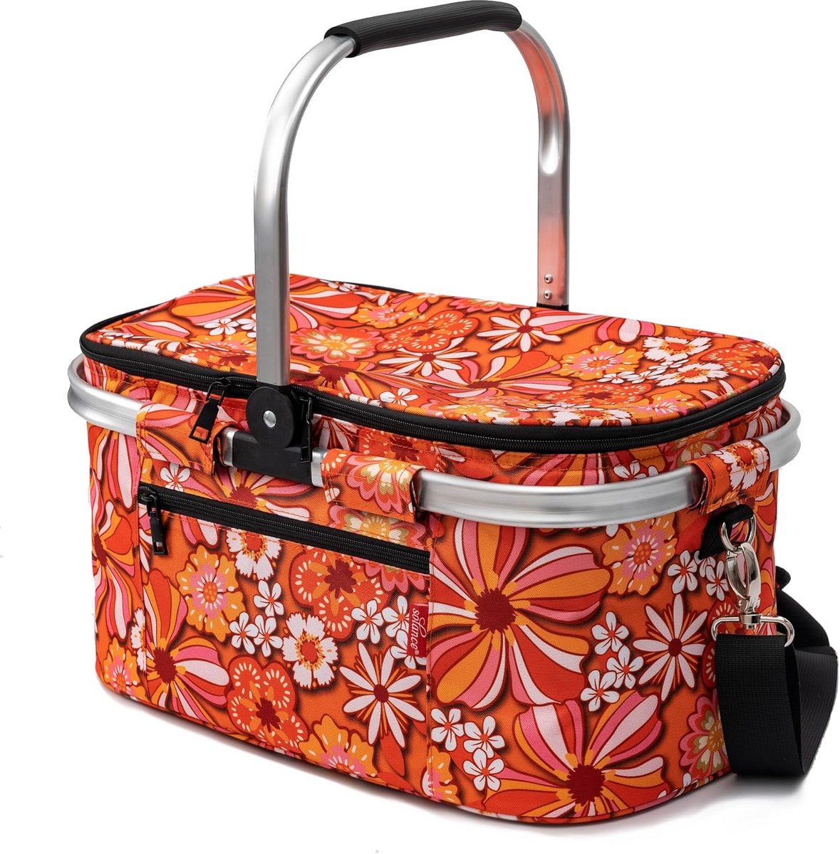 Opvouwbare mand - Koelbox tas - Picknick en boodschappen - Waterdichte isolatie - 25 Liter - Grijs