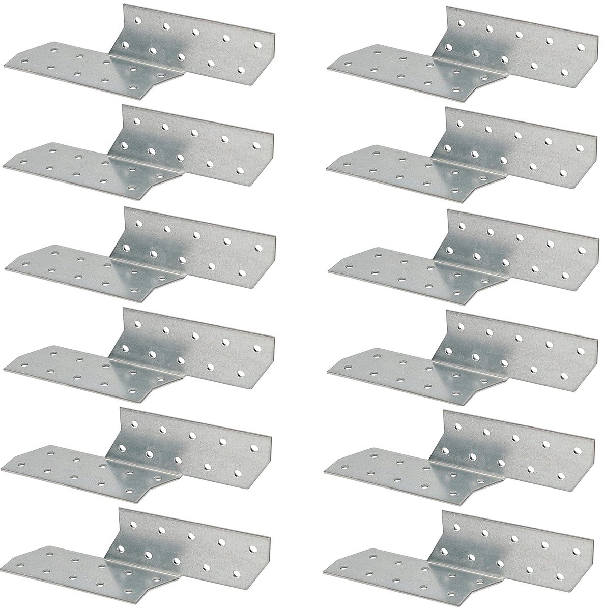 Visgraatankers - Houtverbinder - Dakconstructie Verstevigen - Roestbestendig Verzinkt Staal - 170 x 40 mm - Zilver
