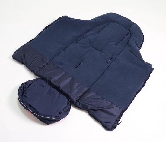 Thermo Fleece Voetenzak - Baby slaapzak - Kinderwagen comfort - Reflecterende strepen - 105 x 48 cm - Marineblauw van thermo — afbeelding 5
