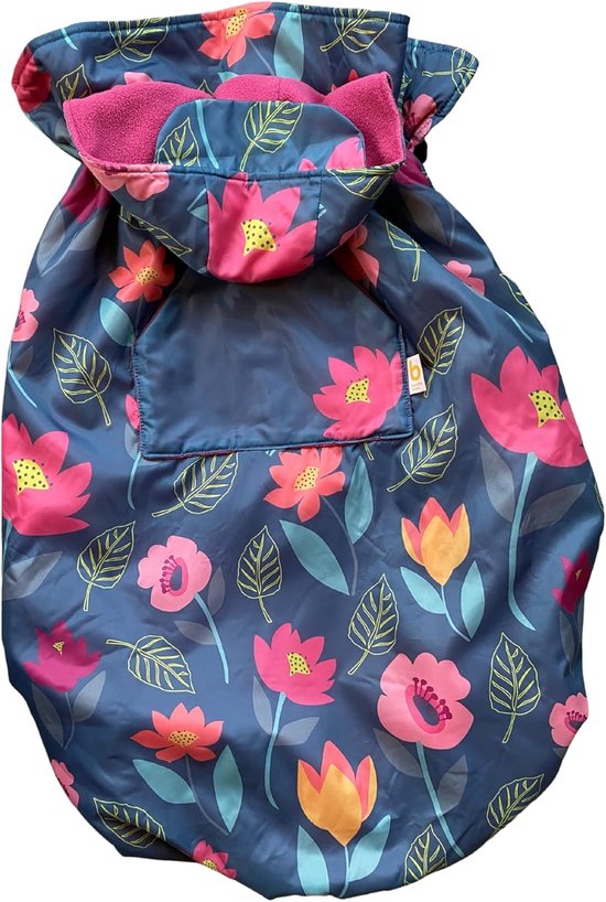 Baby Draaghoes - Regenhoes Draagzak - Bescherming Buiten - Waterdicht Fleece - 40 x 80 cm - Bloemen — afbeelding 3