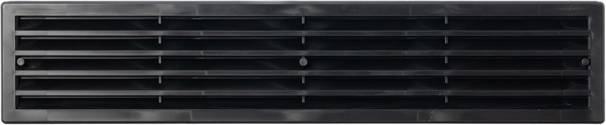 Ventilatierooster - Deurrooster Afvoer - Luchtcirculatie Verbeteren - Tweedelig Ontwerp - 450 x 92 mm - Zwart