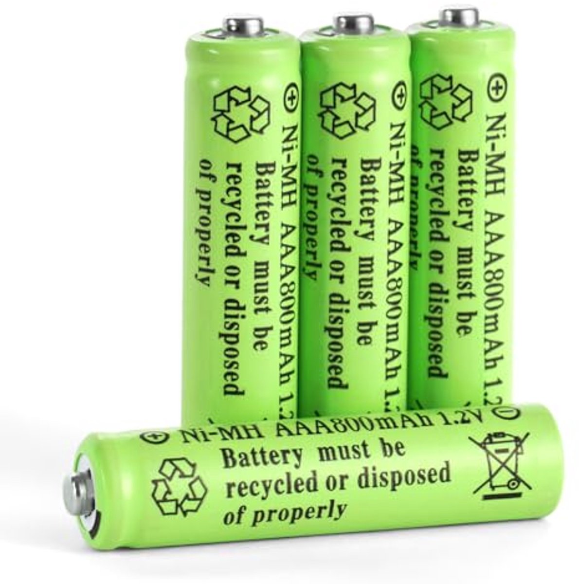 Oplaadbare Batterijen - AAA Batterijen - Energie Voor Apparaten - Hoge Capaciteit - 4 Stuks - Zilver