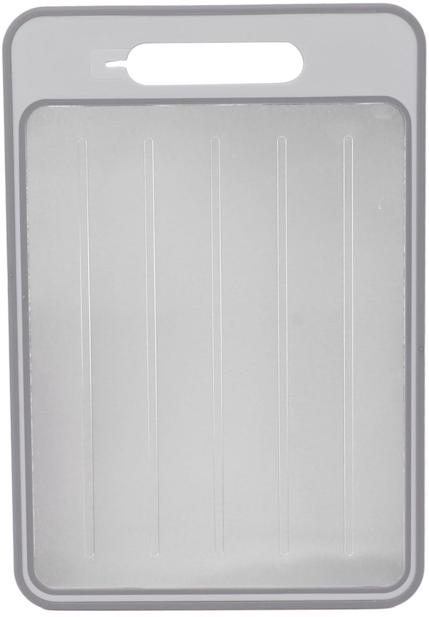 Dailygoods- Snijplank Vaatwasmachinebestendig - Dubbelzijdige Snijplank - Aluminiumlegering - Antislip Handgreep - Efficiënt Ontdooien - Veilig Schilderen - Keukenplank
