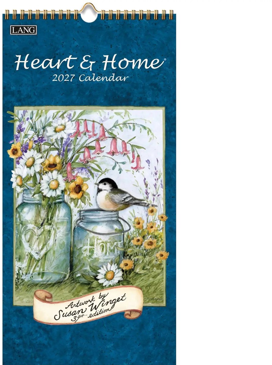 Heart and Home Kalender 2027 Small ( 19,5 cm x 39 cm )