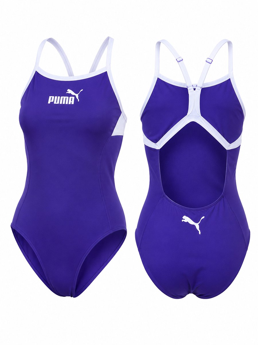 Puma fastback swimsuit damesbadpak Paars