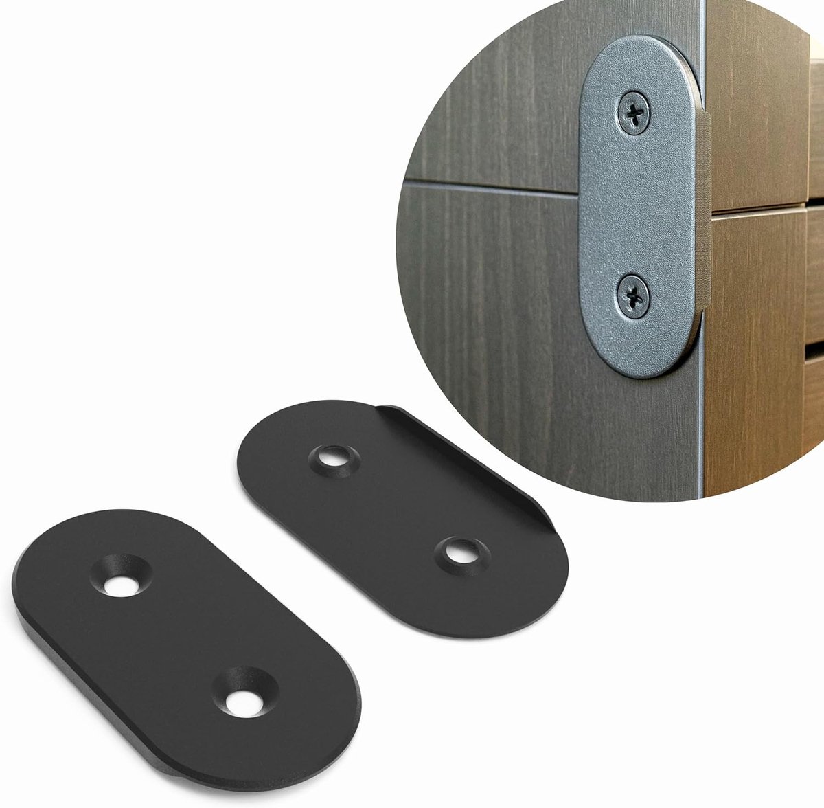 Plank Verbinding - Meubel Connectoren - Rekken Uitbreiden - Naadloze Integratie - Set van 2 - Zwart