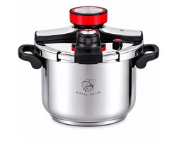 Royal Swiss® snelkookpan 8Liter – Pressure Cooker RVS – slowcooker inductie
