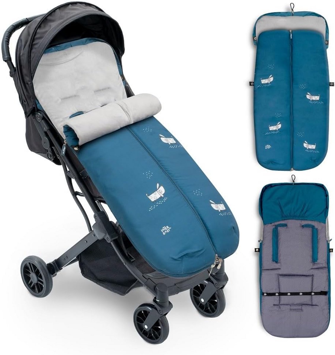Universele Kinderwagenzak - Voetenzak Buggy - Warm Blijven - Waterdicht Technisch Weefsel - 105 x 46 cm - Roze