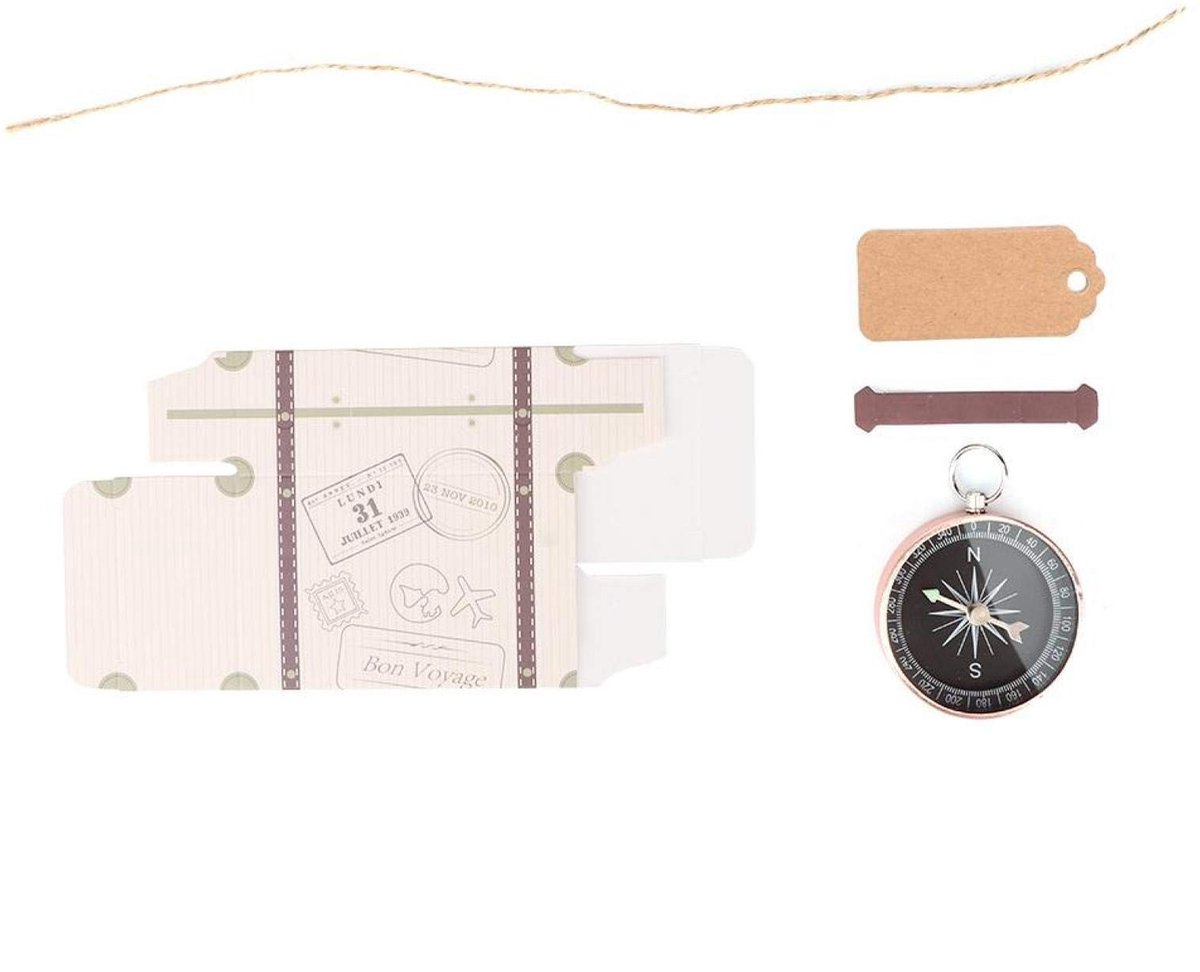 Dailygoods- Snoepdozen 20 stuks - Huwelijksgunsten - Geschenkdozen met deksel - Papier + Plastic - Elegante Stijl - Maat 8x3x5 cm