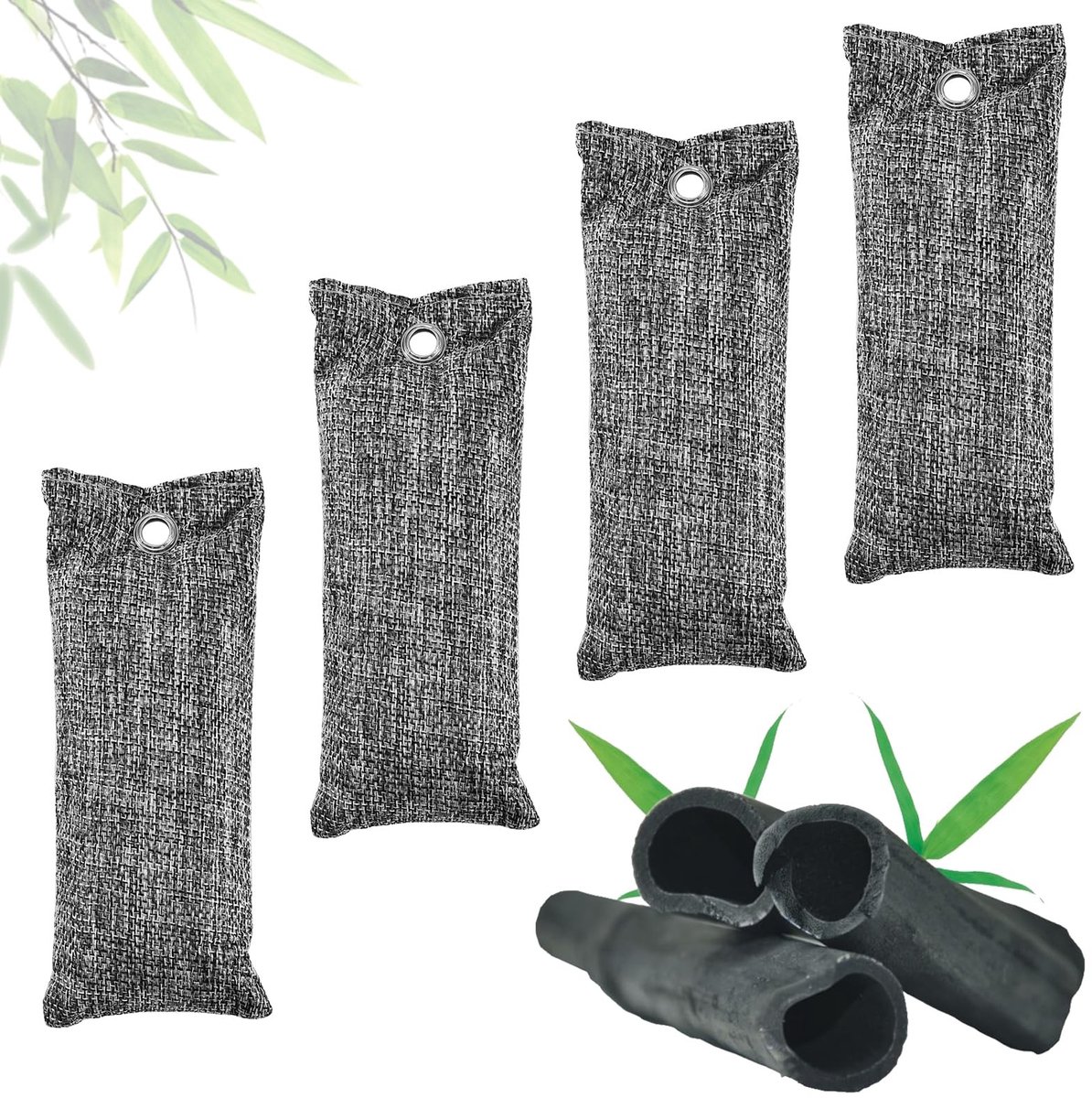 Dailygoods- Schoenenkussens 4 stuks - Actieve Kool Geurverwijderaar - Schoendeodorantzak - Voetgeur Verwijderaar - Antigeur Sokken - 100 g per stuk
