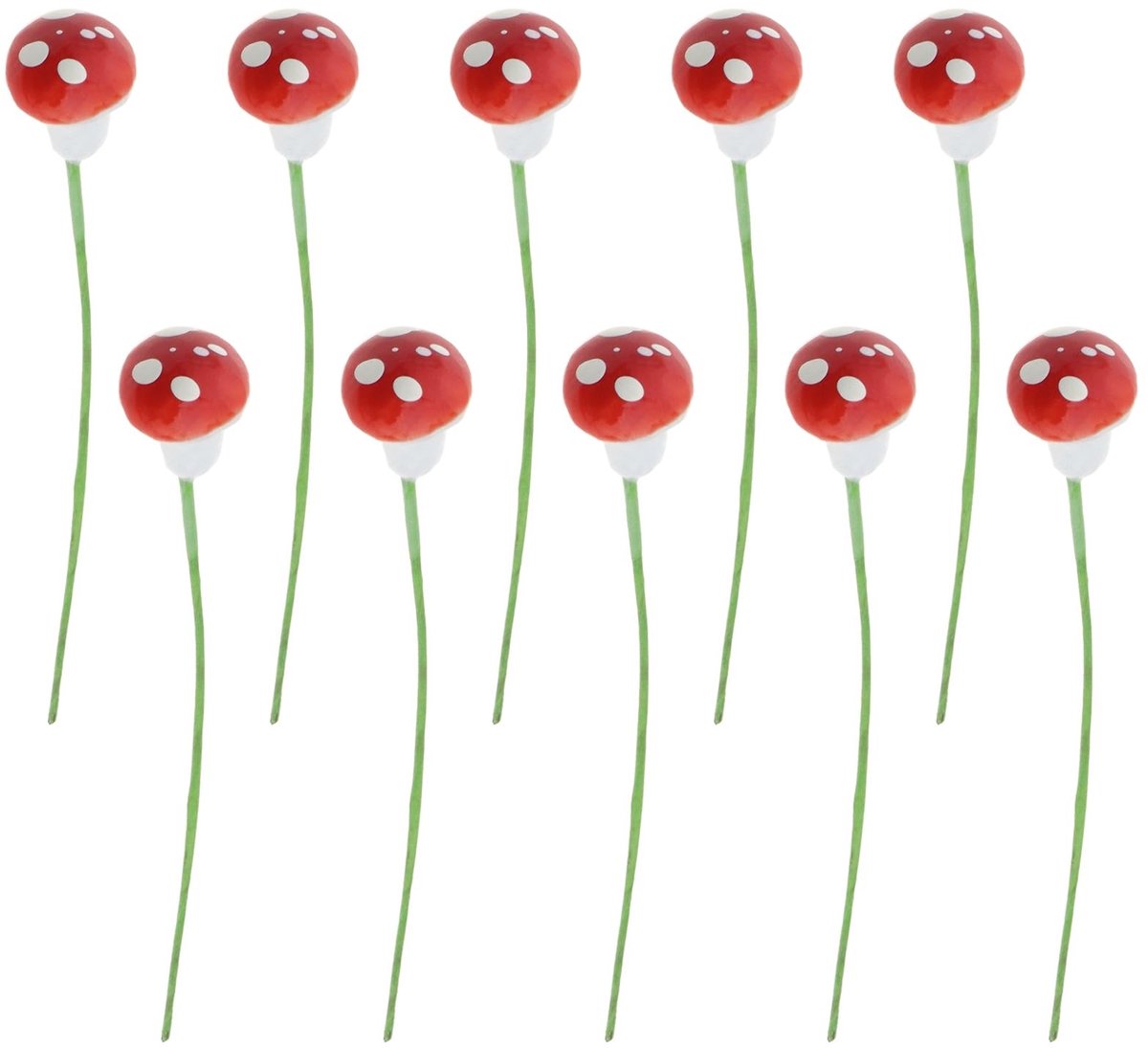 Dailygoods- Paddestoelen 100 Stuks - Miniatuur Tuinornamenten - Schuim Decoratie - Micro L