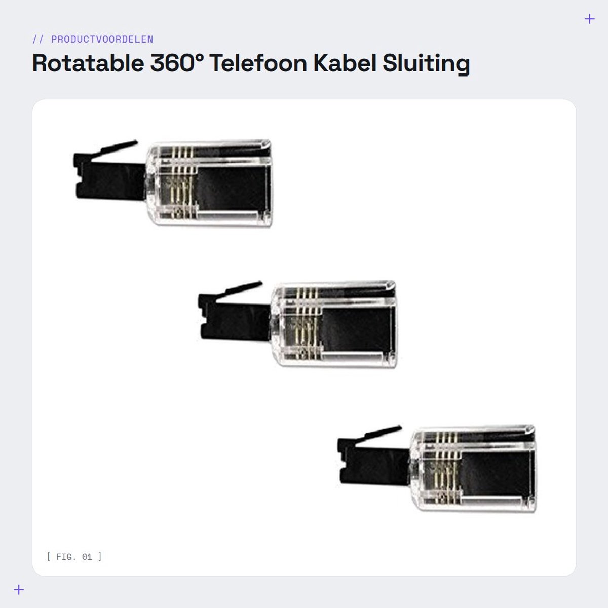 Dailygoods- Telefoonkoordsluiting Rotatable 360 - Telefoonaccessoires - Handset Koord - RJ11 Model - Eenvoudig te Installeren - Hoge Kwaliteit - Telefoonaccessoire