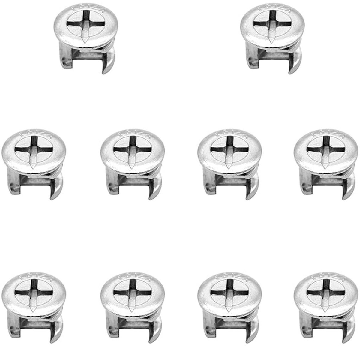 Dailygoods- Meubelverbinder 10 Stuks - Nokkensluitmoer - Gewrichtverbinder - Vergrendelingsmoer - Excentrisch - Meubelverbinding
