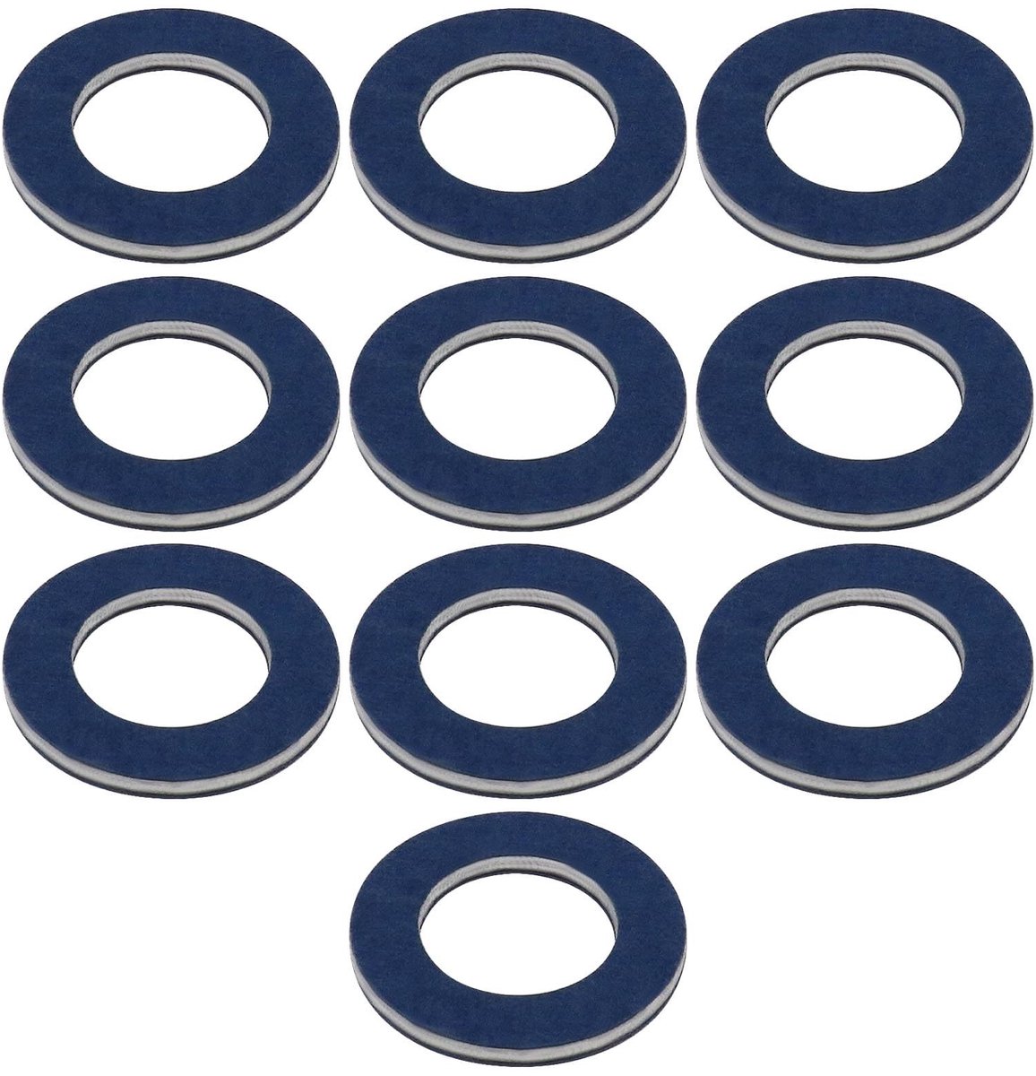 Dailygoods- Olieafvoerplug 10 Stuks - Aluminium Pakkingen - Binnendiameter 12mm - Buitendiameter 21mm - Dikte 1,8mm - Onderdeelnummer 90430-12031 - Oliepakkingen