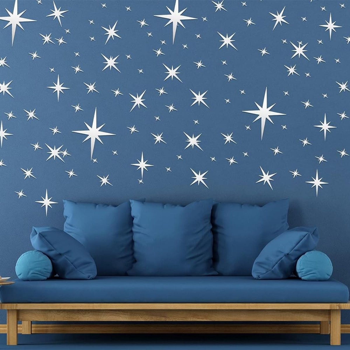 Dailygoods- Spiegelstickers 82 Stuks - Diamant Acryl Muurstickers - Zelfklevend - Waterbestendig - Decoratie Behang - 15cm/8cm/5cm/3.5cm/2cm Afmetingen