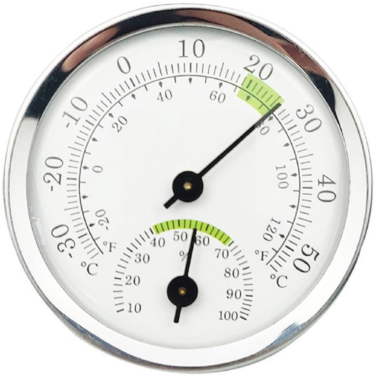 Dailygoods- Hygrometer Binnen - Vochtigheidsmeter - Temperatuurmeter - Draagbaar - Geschikt voor Broeikas - Eenvoudig te Bedienen - Nauwkeurige Metingen - Vochtmeter