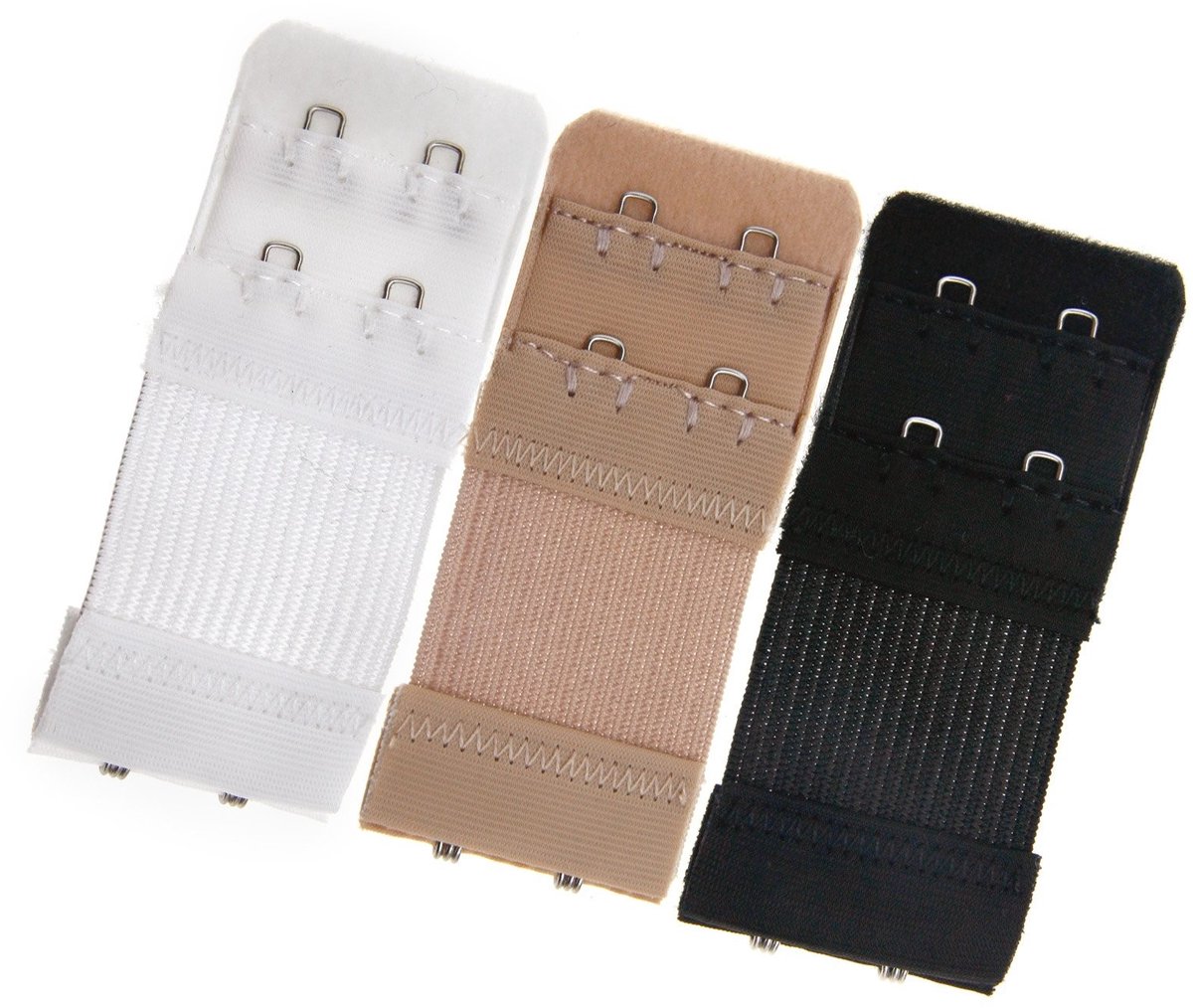 Dailygoods- Beha Extender 3x - Verlengstuk 2 Haakjes - Ondergoed - Strapless - Zacht en Comfortabel - Tot 5cm Extra Lengte - Bh Verlenger