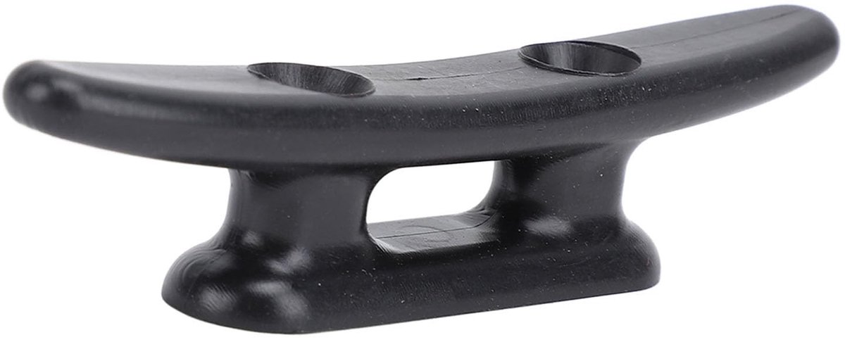 Dailygoods- Bootcleat Zwart - Nylon Constructie - Hoge Treksterkte - Gemakkelijke Installatie - Marine Toepassing - Veilig Vastzetten van Touwen - Dockcleat