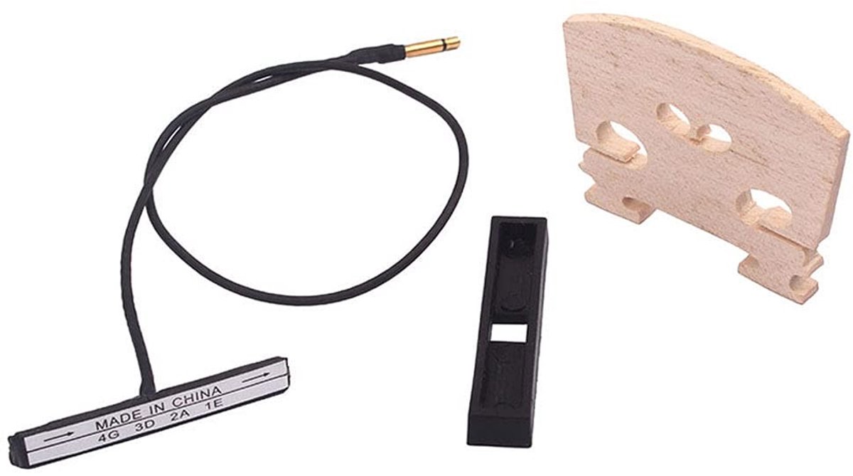 Dailygoods - Vioolbrug - Dubbele Piezo - Hoge gevoeligheid - Natuurlijk hout - Cello Pickup - Geschikt voor staande bas - 4/4 formaat