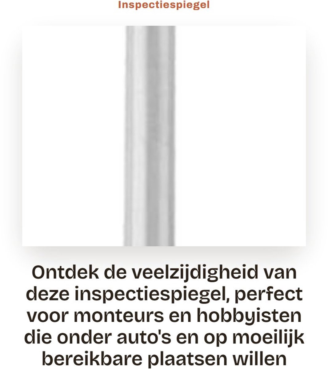 Dailygoods- Inspectiespiegel 360 Graden - Telescopische Spiegel - Uitschuifbaar Gereedschap - Roestvrij Staal - Handgreep - Hoogwaardig Materiaal - Telescoopspiegel