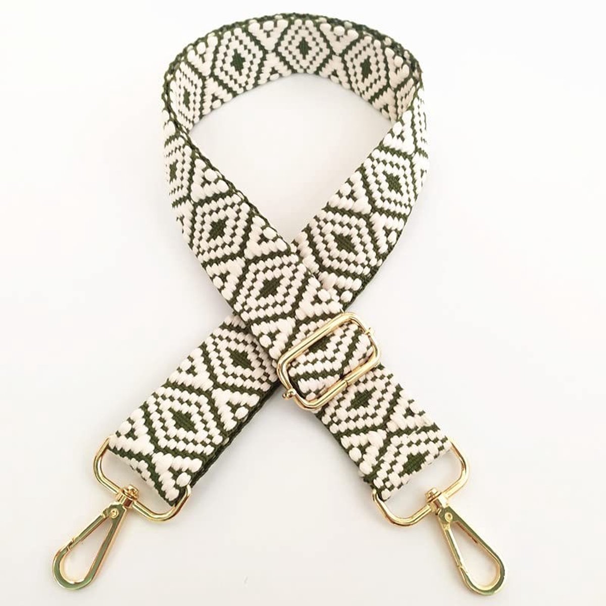 Dailygoods- Schouderriem 3,8 cm breed - Verstelbare Tasriem - Katoenen Schouderband - Karabijnhaak - Doe-het-zelf Accessoires - Comfortabel voor Dames/Heren