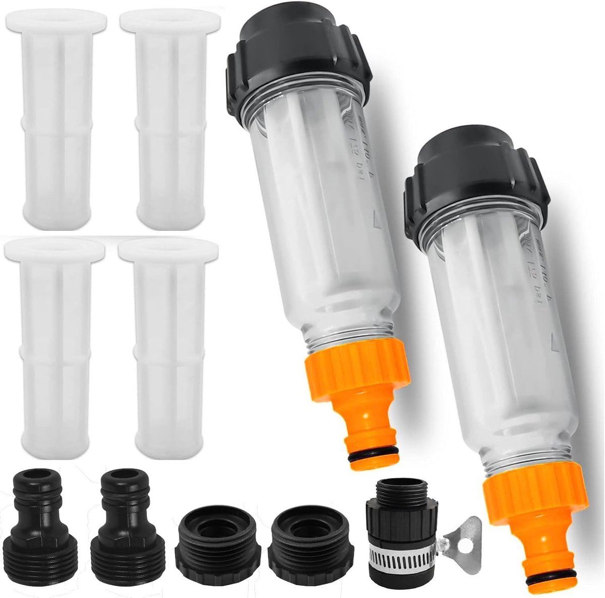 Dailygoods- Waterfilter Tuinslangset 2 Stuks - Watervoorfilter - Tuinpomp - Hogedrukreiniger - Tuinirrigatie - Dicht Mazendesign - Tuinslangfilter