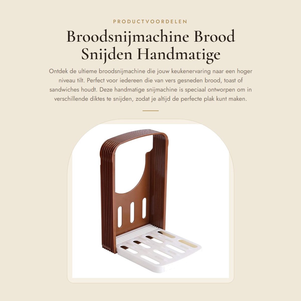 Dailygoods- Broodsnijmachine Opvouwbaar - Handmatige Snijmachine - Toast Snijder - Sandwich Maker - 4 Verschillende Diktes - Hoogwaardig ABS - Broodsnijder