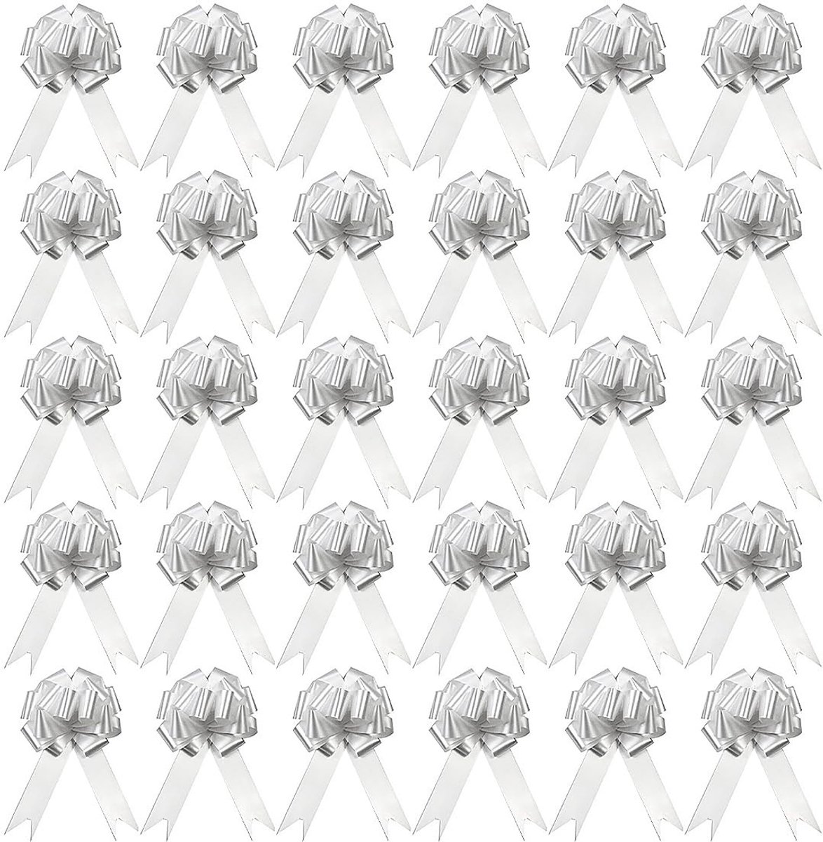 Dailygoods- Trekstrikken 30 stuks - Grote Strikken - Satijnen Lint - Trouwauto Lint - Geschenkverpakking - Herbruikbaar - 12 x 20 cm