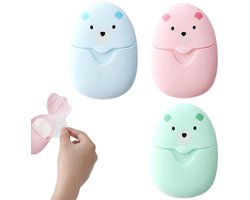 Dailygoods- Zeepvellen - Draagbare Mini Zeep - Wegwerp Papier - Biologisch Afbreekbaar - Hygiënisch en Schoon - Veilig Materiaal - Handzeep