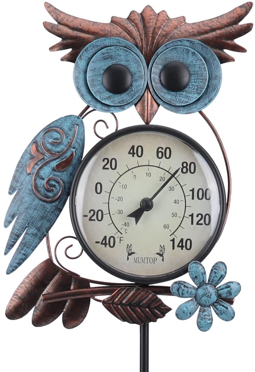 Buiten Thermometer - Tuin Weerstation - Temperatuur Monitoren - Waterproof Metalen Behuizing - 106 cm - Metaal