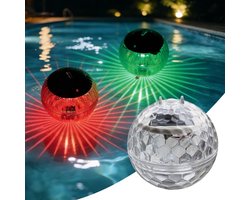 Dailygoods – 2 Stuks Zonne-drijvende Bal Zwembad Lampen met 7 Kleurveranderingen