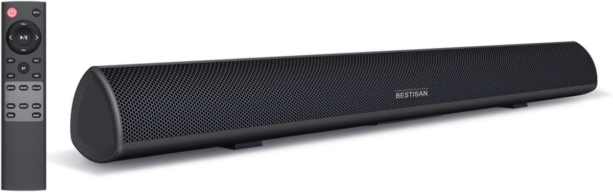 Soundbar Luidspreker - Home Theater - Muziek Luisteren - Draadloze Bluetooth - 86 cm Breed - Zwart
