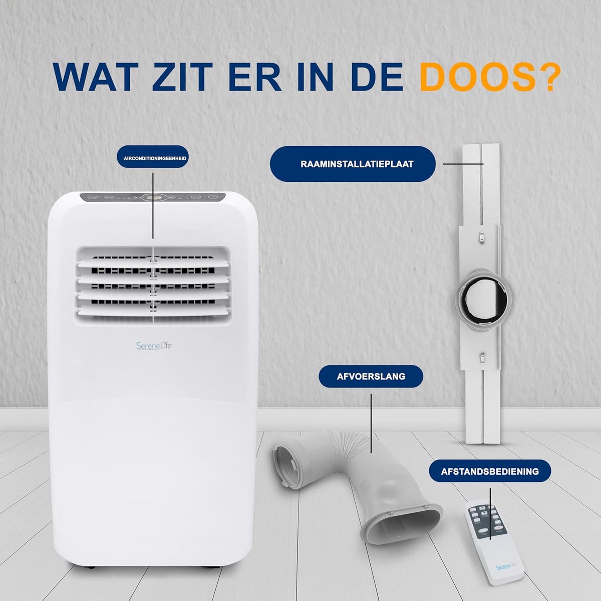 Mobiele Airco 7000 BTU - 3-in-1 Koelen, Ontvochtigen, Ventileren thumbnail 6