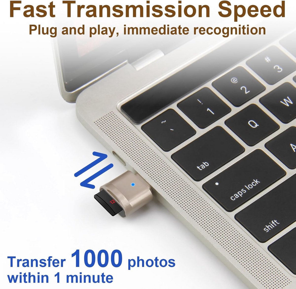 Geheugenkaartlezer - SD USB C - Tot 256GB thumbnail 3