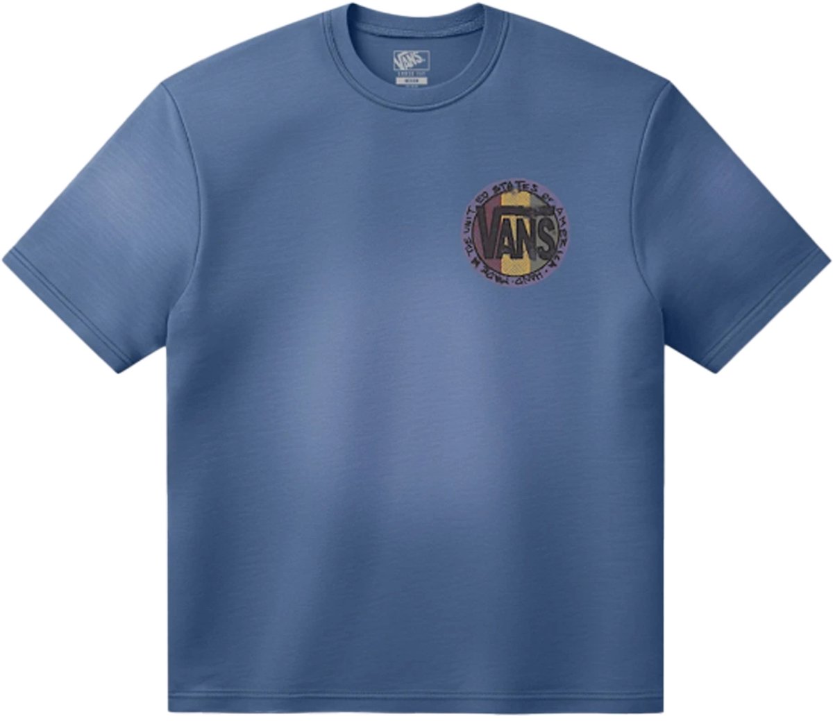 Vans blotched circle t-shirt in de kleur marine.
