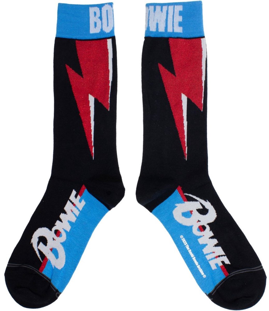 David Bowie Red Flash Crew Socks (One Size - EU 40-46)