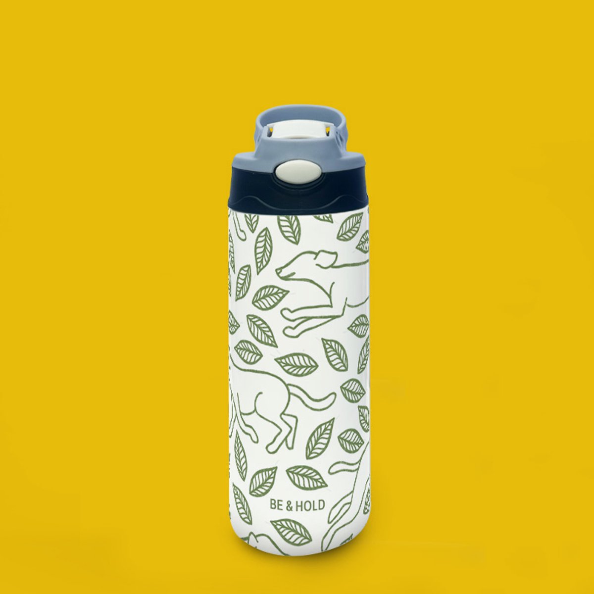 Geïsoleerde thermosfles - bidon - honden - 500ml - siliconen drinktuit - warme en koude dranken