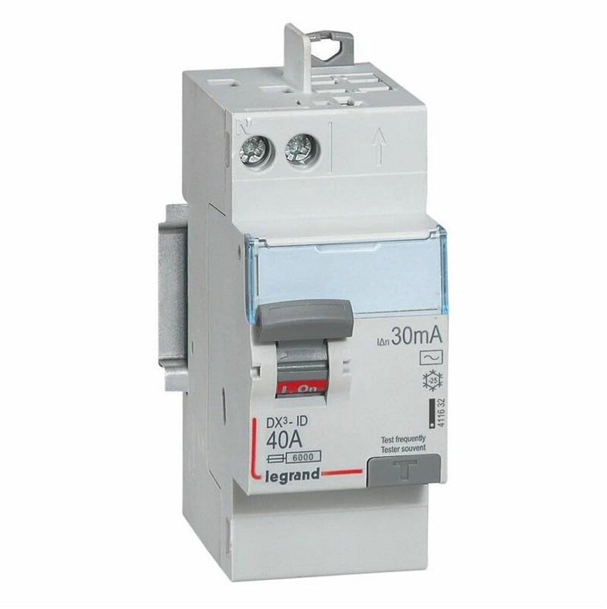 Stroomonderbreker - Veiligheidsschakelaar - Elektrische Beveiliging - AC Type Detectie - 40 Ampere - Grijs