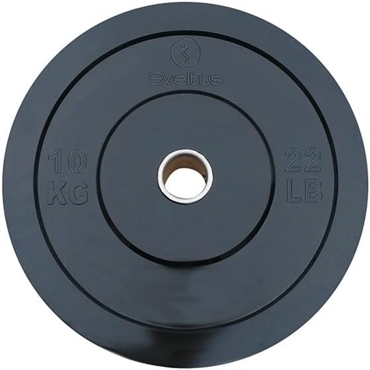 Olympische schijf - Gewichtsschijf - Krachttraining thuis - Duurzaam rubber ontwerp - 10 kg - Zwart