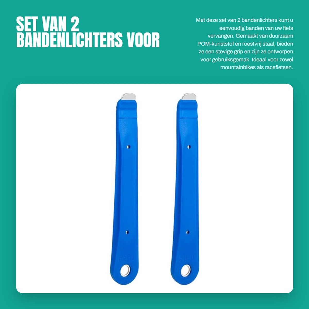 Dailygoods- Bandenlichters Ergonomisch Ontwerp - Bandenlichters Fiets - Bandenlichters Mountainbike - Bandenlichters Racefiets - Lichtgewicht - 15 cm Lengte - Bandenhefboom