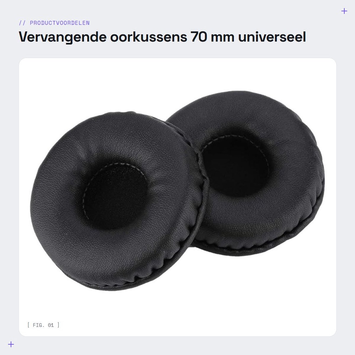 Dailygoods- Oorkussens 70 mm universeel - Vervangend hoofdtelefoonkussen - Zacht schuimkussen - Headset-beschermhoes - On-ear hoofdtelefoon - Comfortabel en duurzaam - Hoofdtelefoon Kussens
