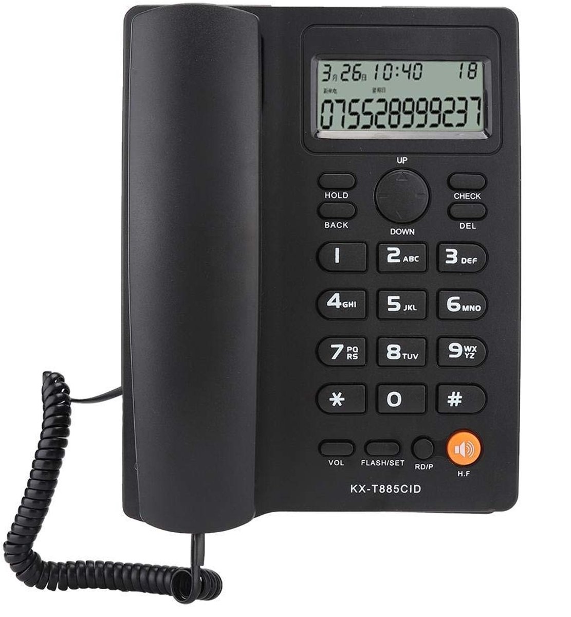 Dailygoods- Telefoon met handsfree-functie - Vaste Telefoon - Beller-ID - Telefoon voor thuiskantoor - Telefoon met dubbele interface - Gewicht ca. 570 g
